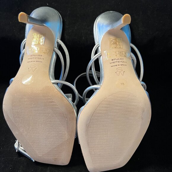 Stuart Weitzman Tully 100 Bow Strappy Sandals Size 7B EU 37.5 - Picture 4 of 6
